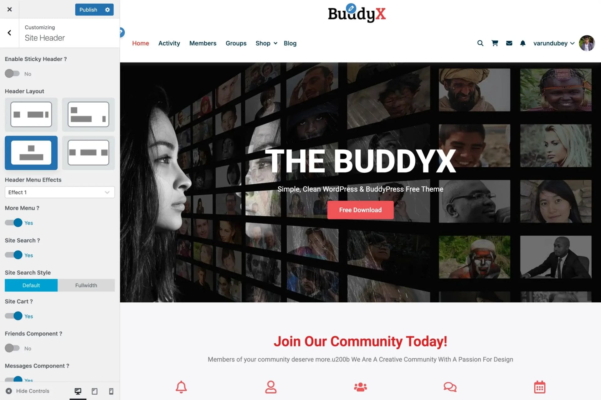 Header Layout 3 - Centered Logo