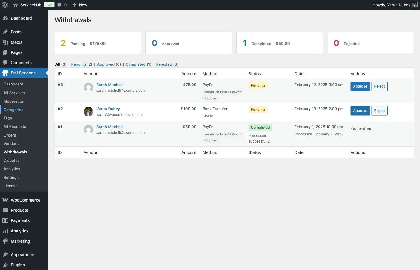 Withdrawals management