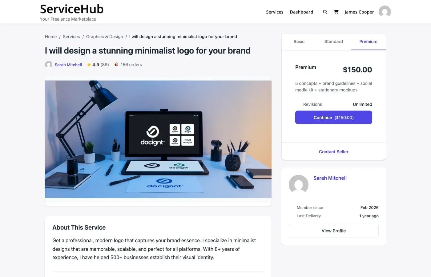 Package comparison view with feature-by-feature breakdown