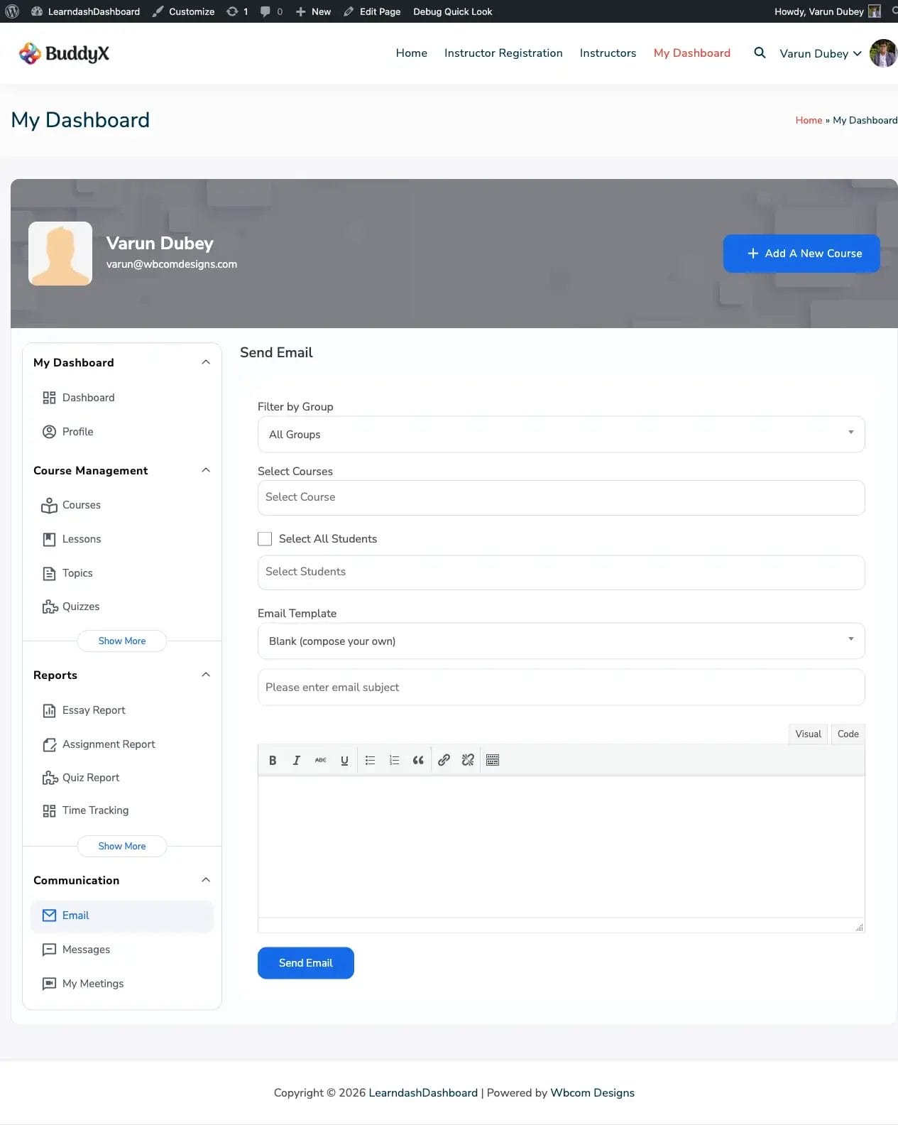 Admin Email Composer
