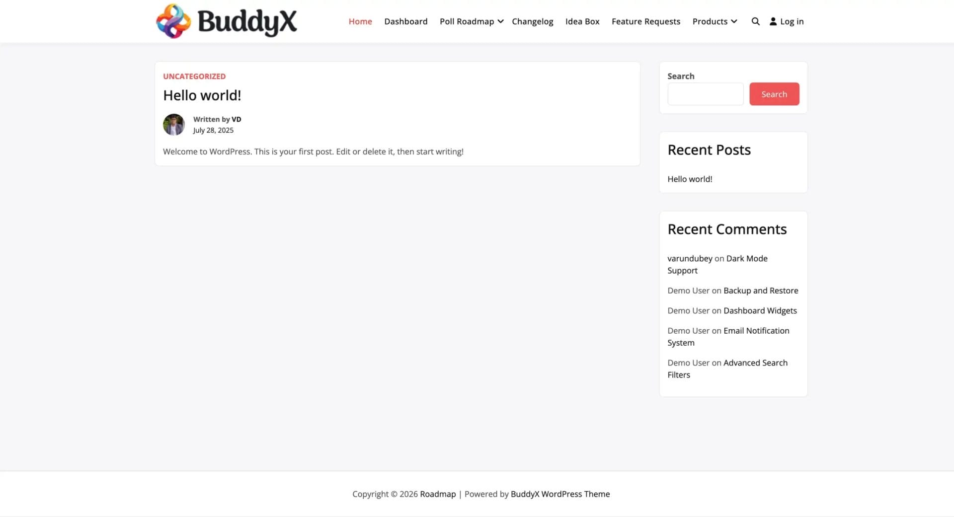 Frontend Roadmap Display