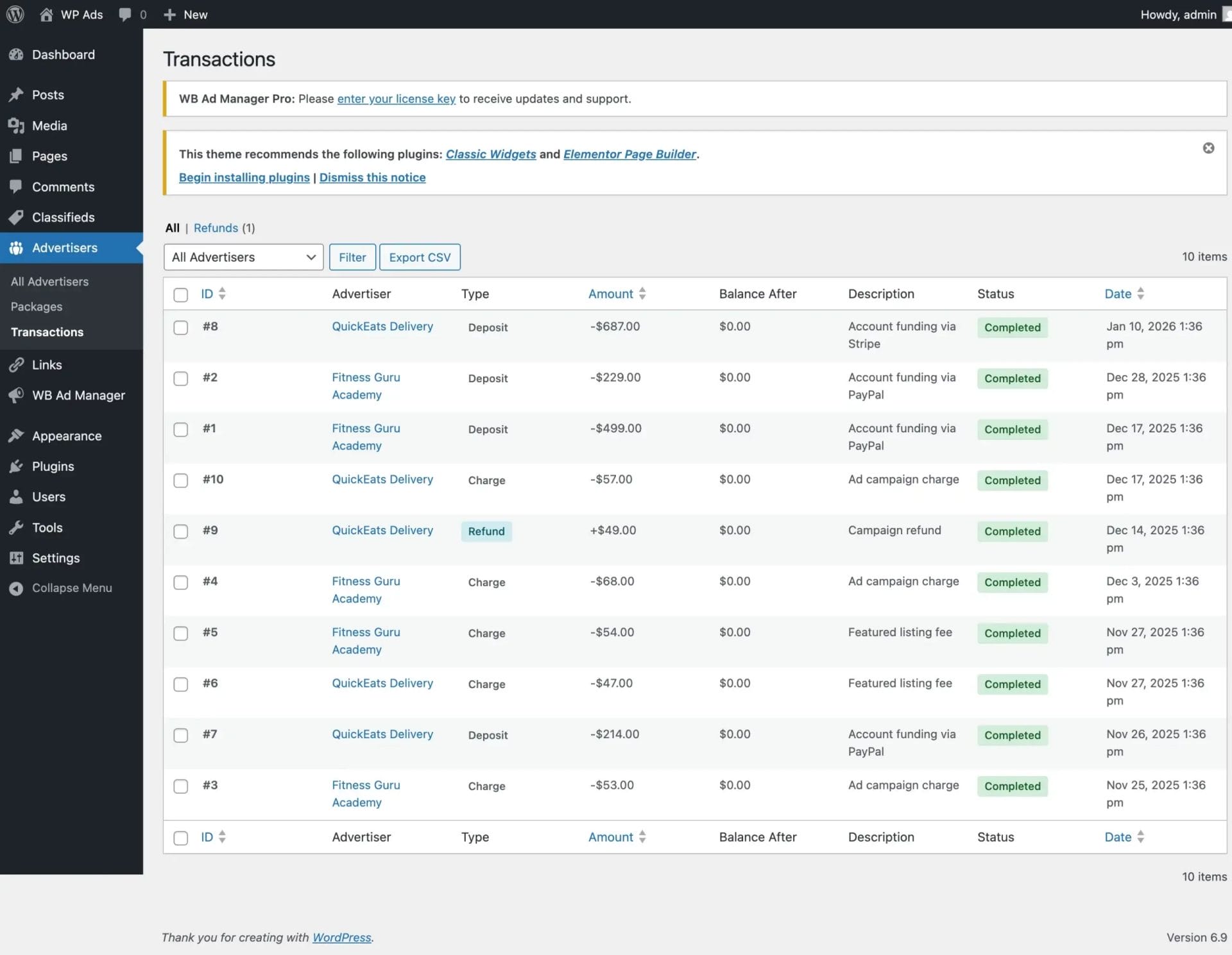 Transactions pending approval list showing fund requests with approve and cancel row actions