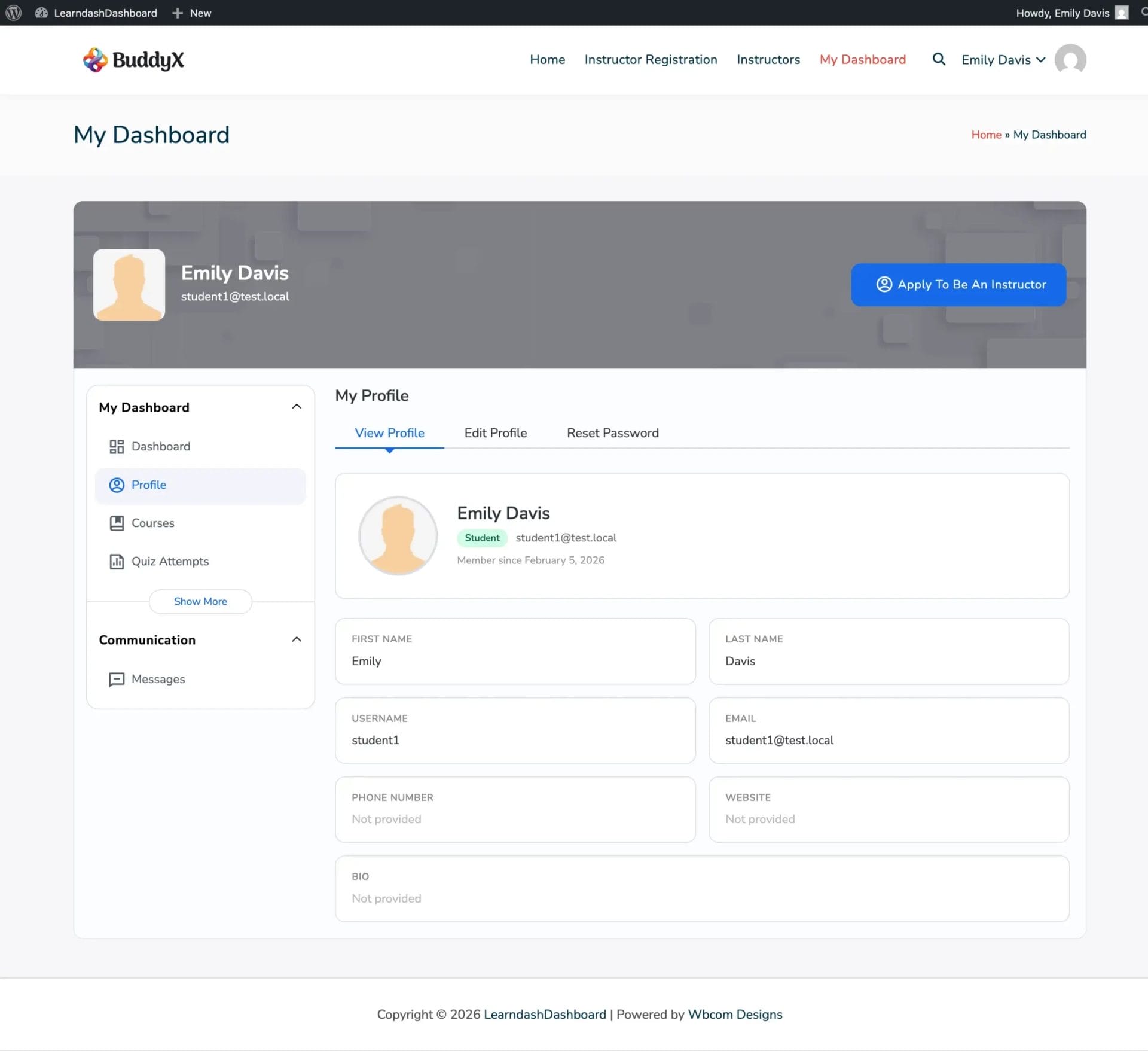 Student Profile Edit