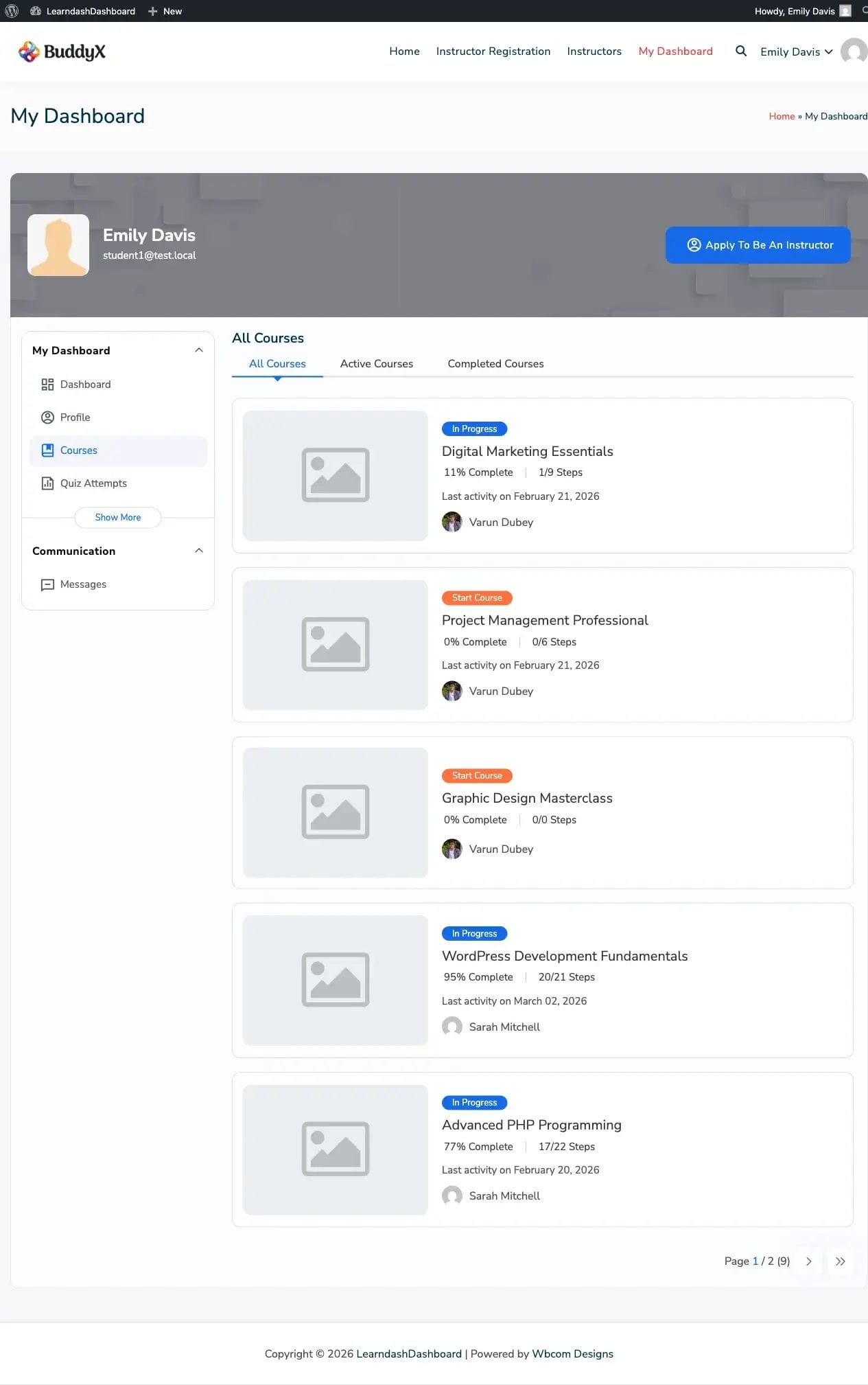 Student Enrolled Courses